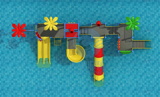 Dobra cena. Dzieci Plac zabaw Swing Slide Włókno szklane Outdoor Swing Set Water Slide w Internecie