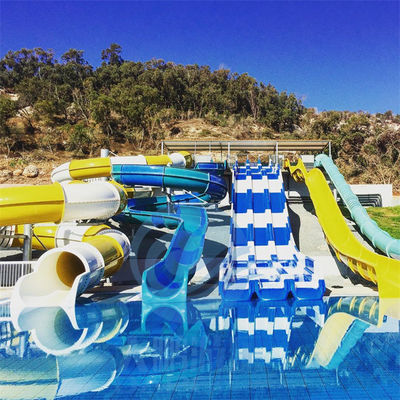 Dobra cena. FRP Resort Water Slide Combo Children Adults Big Pool Water Slides RoHS Approved w Internecie