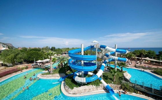 Dobra cena. 15m Height Fiberglass Pool Slide Water Theme Splash Amusement Park Equipment For Children w Internecie