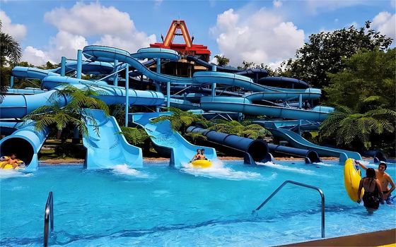 Dobra cena. Outdoor Water Park Swimming Pool Fiberglass Slide 5m Height w Internecie