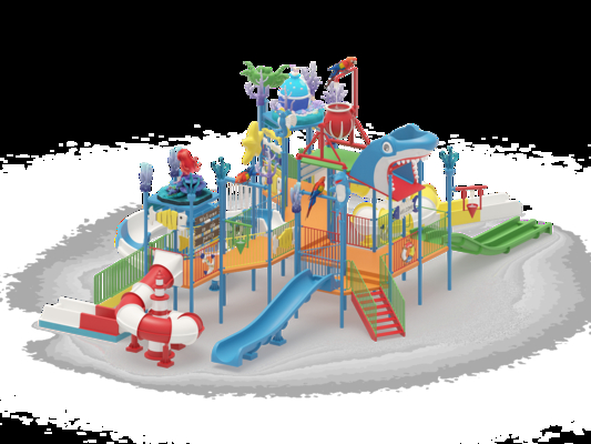 Dobra cena. Ocean Style Fiberglass Water Park Dom z dekoracjami zwierząt morskich Bezpieczny dla dzieci w Internecie