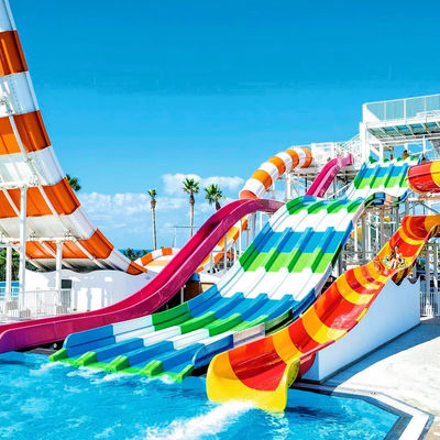Dobra cena. Non-Inflatable Fiberglass Water Slide with 10 Years Service Life Ending with Pool for Kids and Adults w Internecie