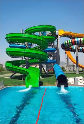 Dobra cena. Adult Spiral Combination Water Slide With Perfectly Designed Slide Color Customizable Suitable For Home Outdoor w Internecie