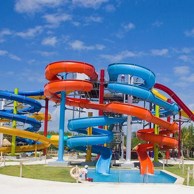 Dobra cena. Customized Colorful or Customized Fiberglass Slide for Residential and Resort Hotel Water Parks w Internecie