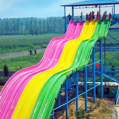 Dobra cena. Rainbow Racing Water Slide Fiberglass Material Service Life Over 10 Years Color Customized Use For Water Park Equipment Swimming Pool w Internecie