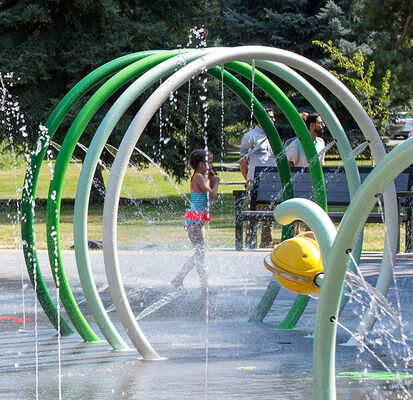 Dobra cena. Akwatyczne gry kolekcje ze stali nierdzewnej Rotary Water Splash Pad Ground Spray Fountain w Internecie