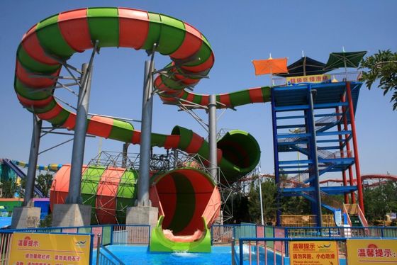 Dobra cena. Wide Aqua Park Slide Commercial Fiberglass Python Water Slide 15m Height w Internecie