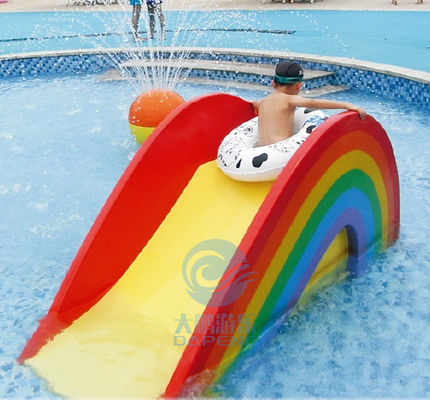 Dobra cena. Rainbow Mini Splash Pad Children Fibreglass Water Slides Height 1.1m Width 0.6m w Internecie