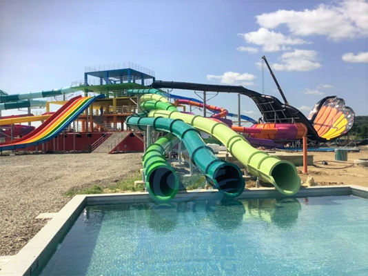 Dobra cena. Akwa Park Triple Twist Water Slide Outdoor 10m Włókno szklane w Internecie