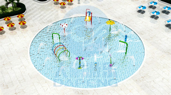 Malaysia Resort Water Slide Aqua Park 400㎡ Water Splash Zone For Children