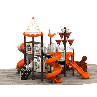 2023 Gorąca sprzedaż Korsair Style Kids Park Equipment Custom Outdoor Playground Plastic Slide dla dzieci