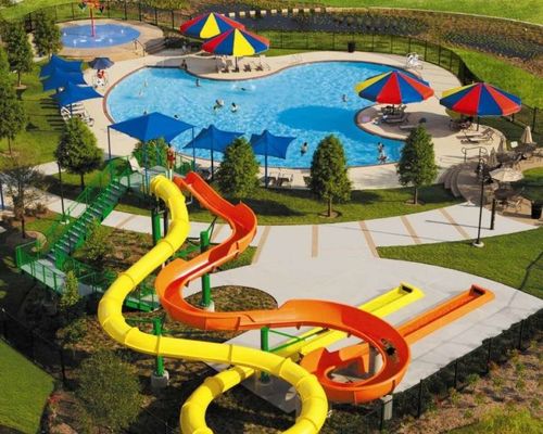 Pływalnia na zewnątrz Park wodny zjeżdżalnia z włókna szklanego Sprzęt do gier dla dzieci Zestaw zjeżdżalni z włókna szklanego