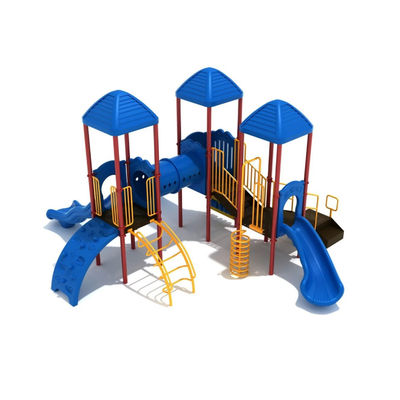 ODM LLEPE Outdoor Playground Playhouse z rurkowymi plastikowymi suwakami