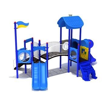 OEM Outdoor Water Playground Plastic Slide Playhouse For Kids Play