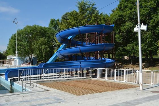 OEM Outdoor Water Park Game Toy Swimming Pool Slide Fiberglass For Kid