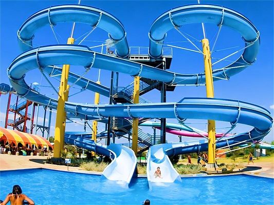 Dobra cena. Hold Up 300kg Fiberglass Water Slides Outdoor Commercial Playground Games Ride w Internecie