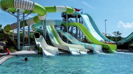 Dobra cena. OEM Basen z włókna szklanego Sliding Outdoor Water Amusement Parks Zestawy zabaw Ride w Internecie