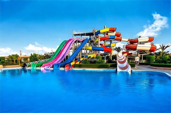 OEM Outdoor Water Play Park Kids Fiberglass Slide dla basenu do gier