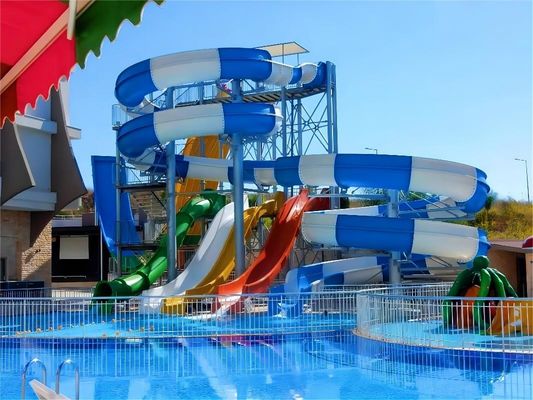 OEM Outdoor Water Park Games Play Sets Swim Pool Tube Slide for Kids