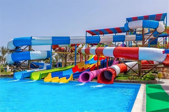 Włókno szklane zewnętrzny park wodny zjeżdżalnia urządzenia do zabawy dziecięcej
