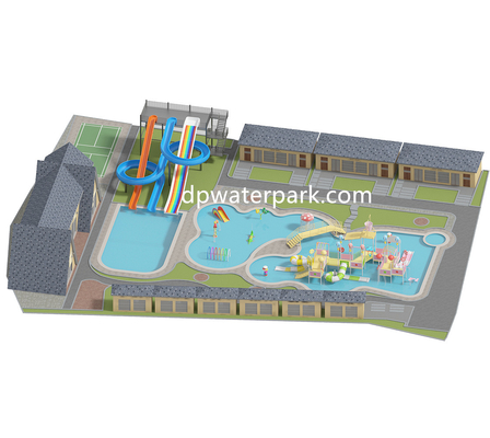 Dobra cena. Hotel Aqua Park Design Fiberglass Water Play Equipment  Customized Resort Water Park Slides With Kids Play House w Internecie