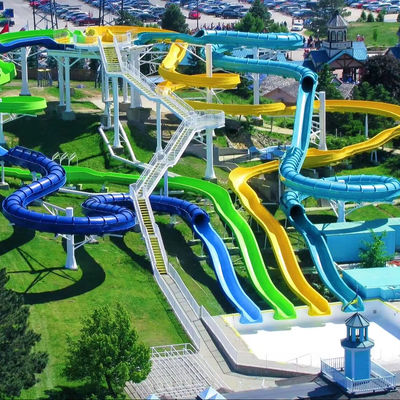 Dobra cena. Customized Size 6-8mm Thickness Fiberglass Water Park Slide with Over 10 Years Service Life w Internecie