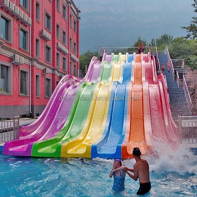 Dobra cena. Commercial Fiberglass Rainbow Racing Slide with 10m Height 43m Length and 8-10mm Thickness for Water Parks w Internecie