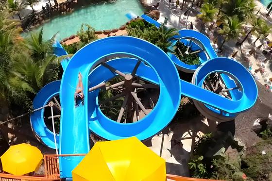 Dobra cena. Summer Hot Selling Large-Scale Water Park Slide Fiberglass Spiral with Design Service Water Play Equlpment One-year Warranty w Internecie