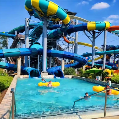Dobra cena. Commercial Fiberglass Water Park Slide with 12 Months Warranty and 100-500kg Max Capacity for Outdoor Fun w Internecie