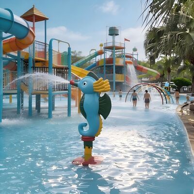 Motyw Seahorse Kids Water Play Funkcja dla handlowej podłogi i kurortu Park basenu