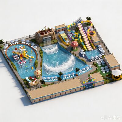 Dobra cena. 6000㎡ Profesjonalny projekt parku wodnego na zamówienie i plan budowy komercyjnego ośrodka Aqua Park dla wszystkich grup wiekowych w Internecie