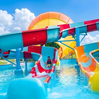 Jednospręgowy zjeżdżalnik węzłowy zjeżdżalnik wodny z włókna szklanego do handlu na zewnątrz Aqua Park Hotel Resort Pool