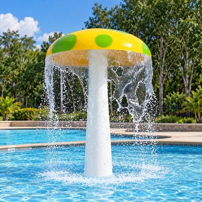 Mushroom Water Splash Pads Water Spray Feature Custom Material For Kid Pool With 1-Year Warranty