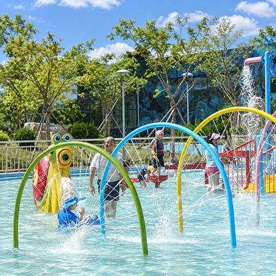 Colorful Splash Pad Spray Equipment Water Loops With Arch And Ring Designs For Kids Pool