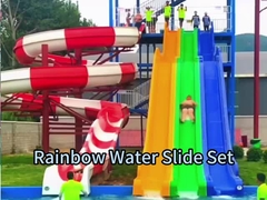 Zestaw zjeżdżalników wodnych z włókna szklanego Rainbow, komercyjny park wodny, zjeżdżalnia wodna z włókna szklanego, zjeżdżalnia wodna Aqua