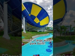 Wysokość 18 m Duży zjeżdżalnik wodny dla dorosłych zewnętrzny głośnik z włókna szklanego kształt, duży zjeżdżalnik trąby